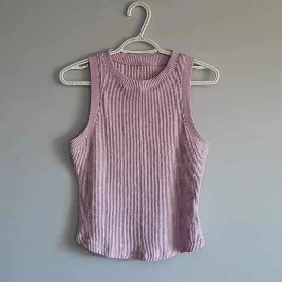 American Eagle Purple Women's Sleeveless Stretchy Ribbed Tank Top | M - Picture 1 of 7
